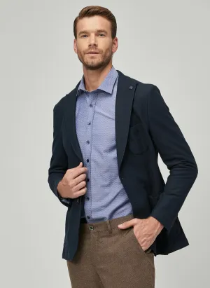 16896 Navy Blue Slim Fit Jacket