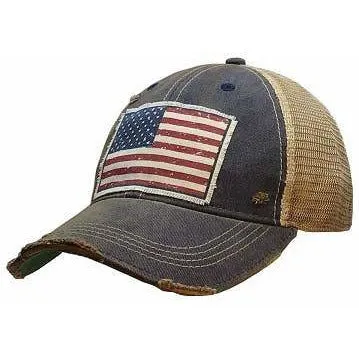 AMERICAN FLAG USA TRUCKER HAT