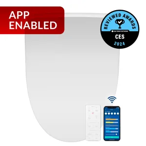 BB-1200 Elongated Bidet Toilet Seat with Bemis Living App