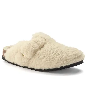 Birkenstock Boston Teddy Eggshell - Narrow Fit