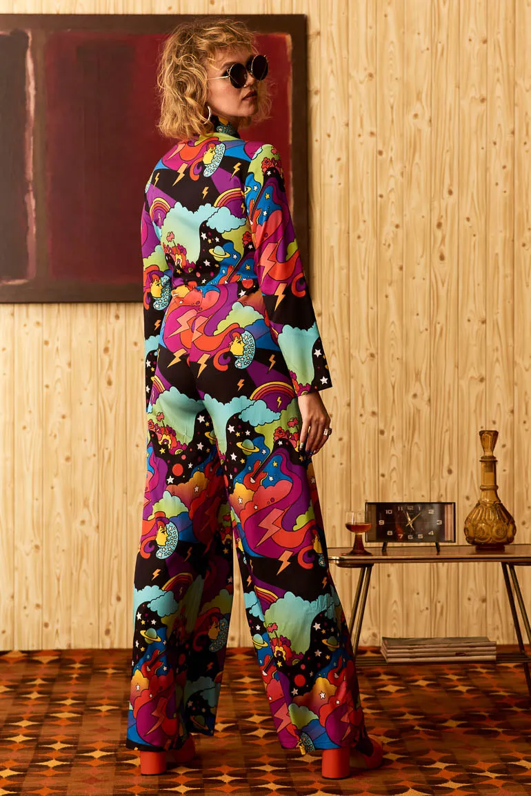 Cosmic Voyage Galactic Wide Leg Jumpsuit - SSA427 - UK18