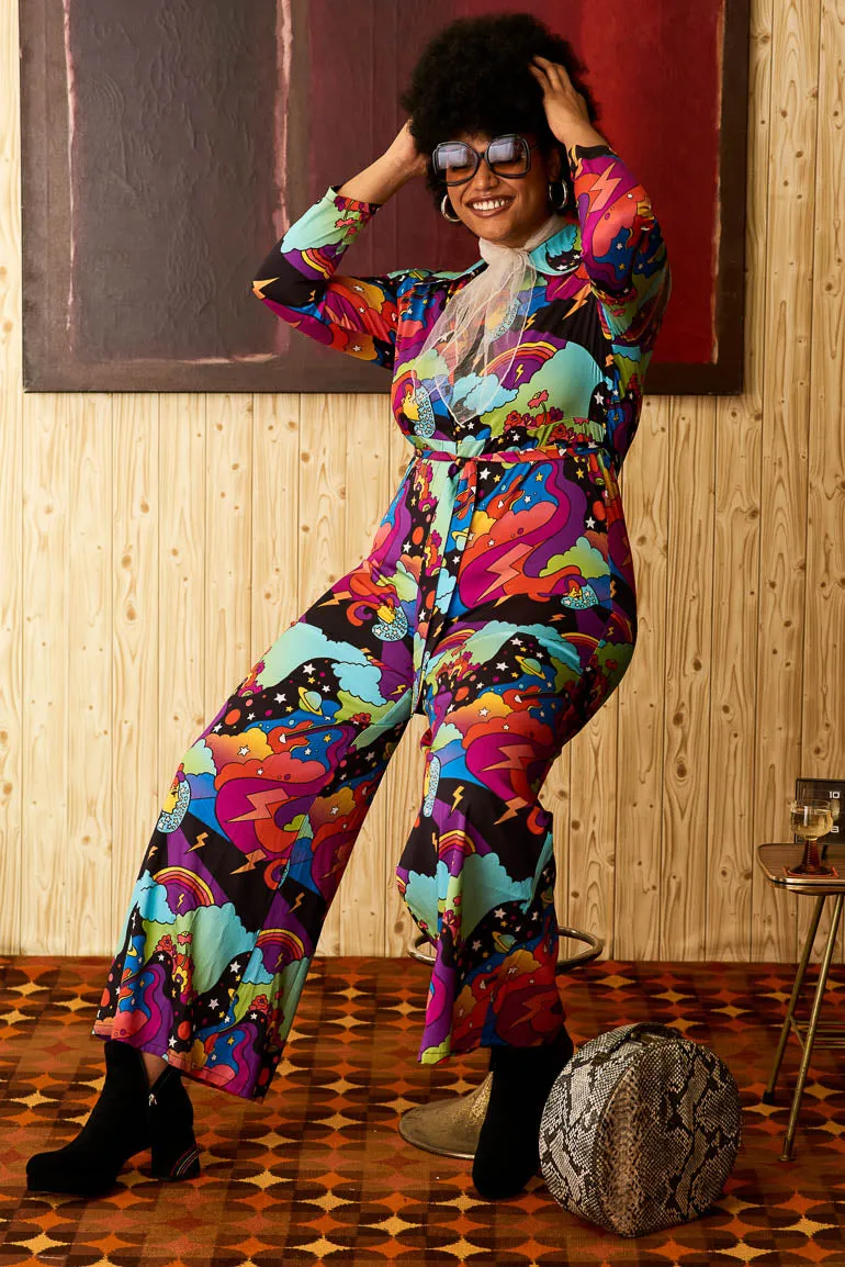 Cosmic Voyage Galactic Wide Leg Jumpsuit - SSA427 - UK18