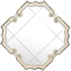 Distressed French Quatrefoil Mirror