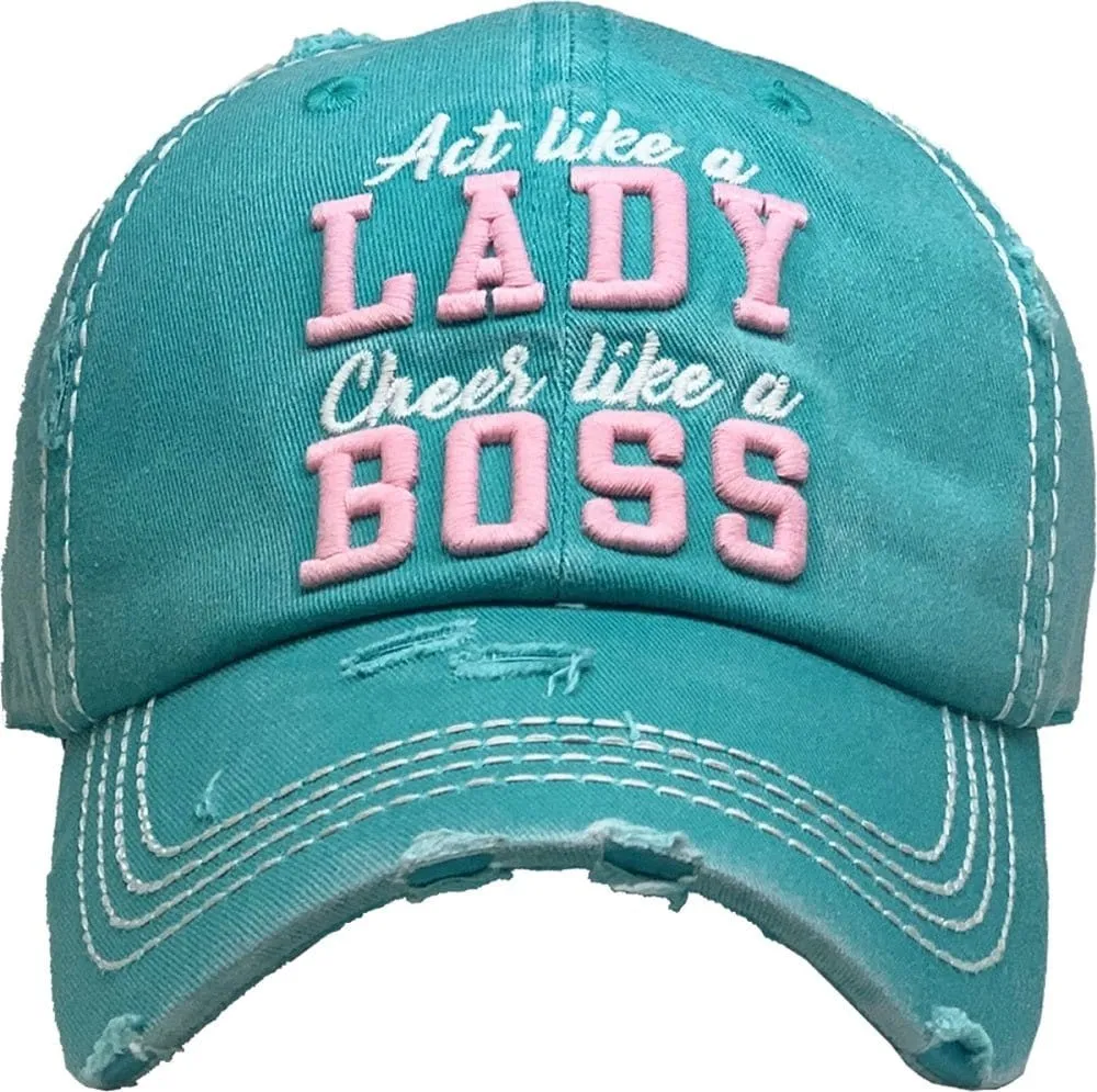 KBV1361 "Lady Boss" Vintage Washed Baseball Cap