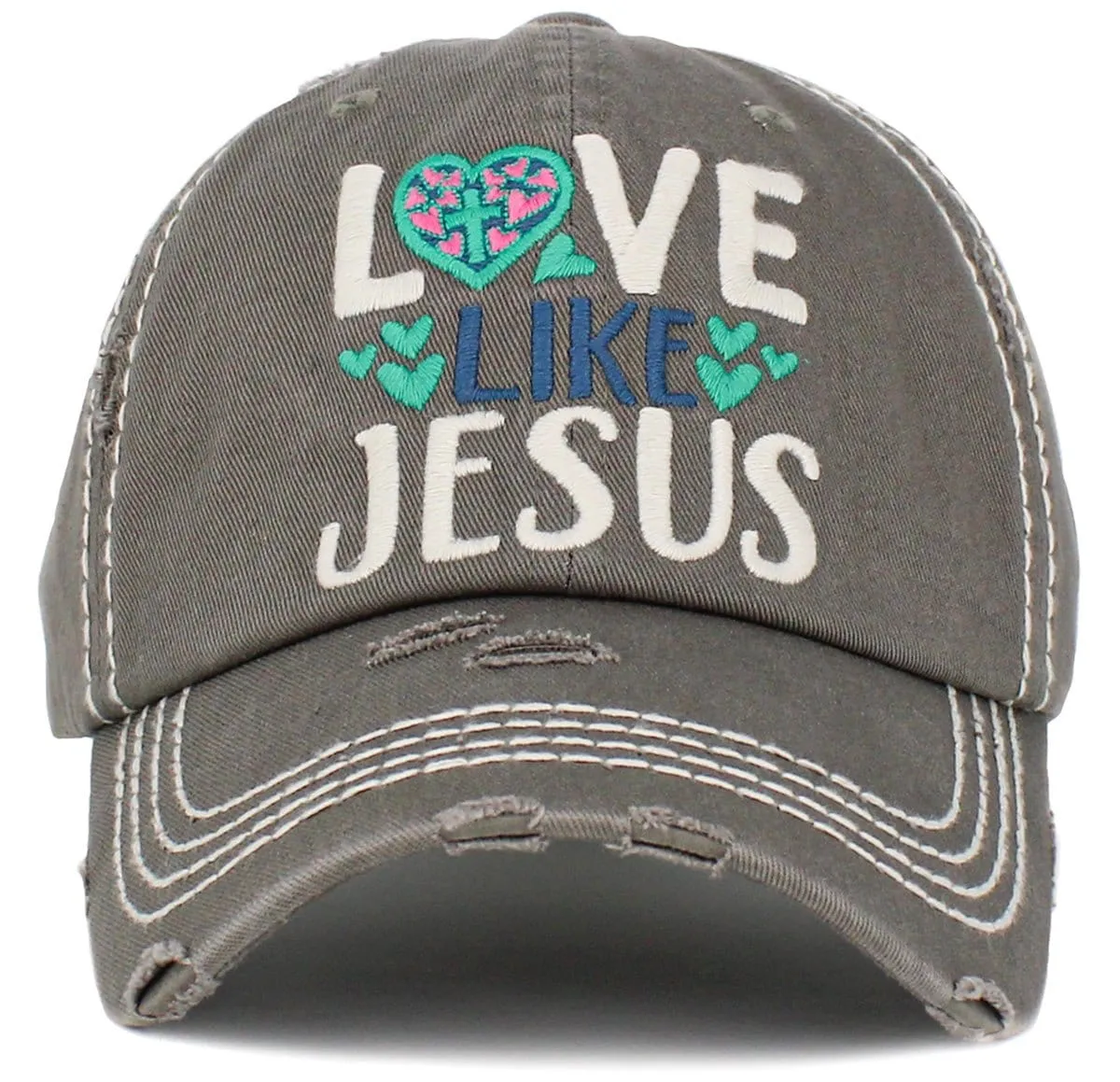 KBV1444 "Love Like Jesus" Washed Vintage Ballcap