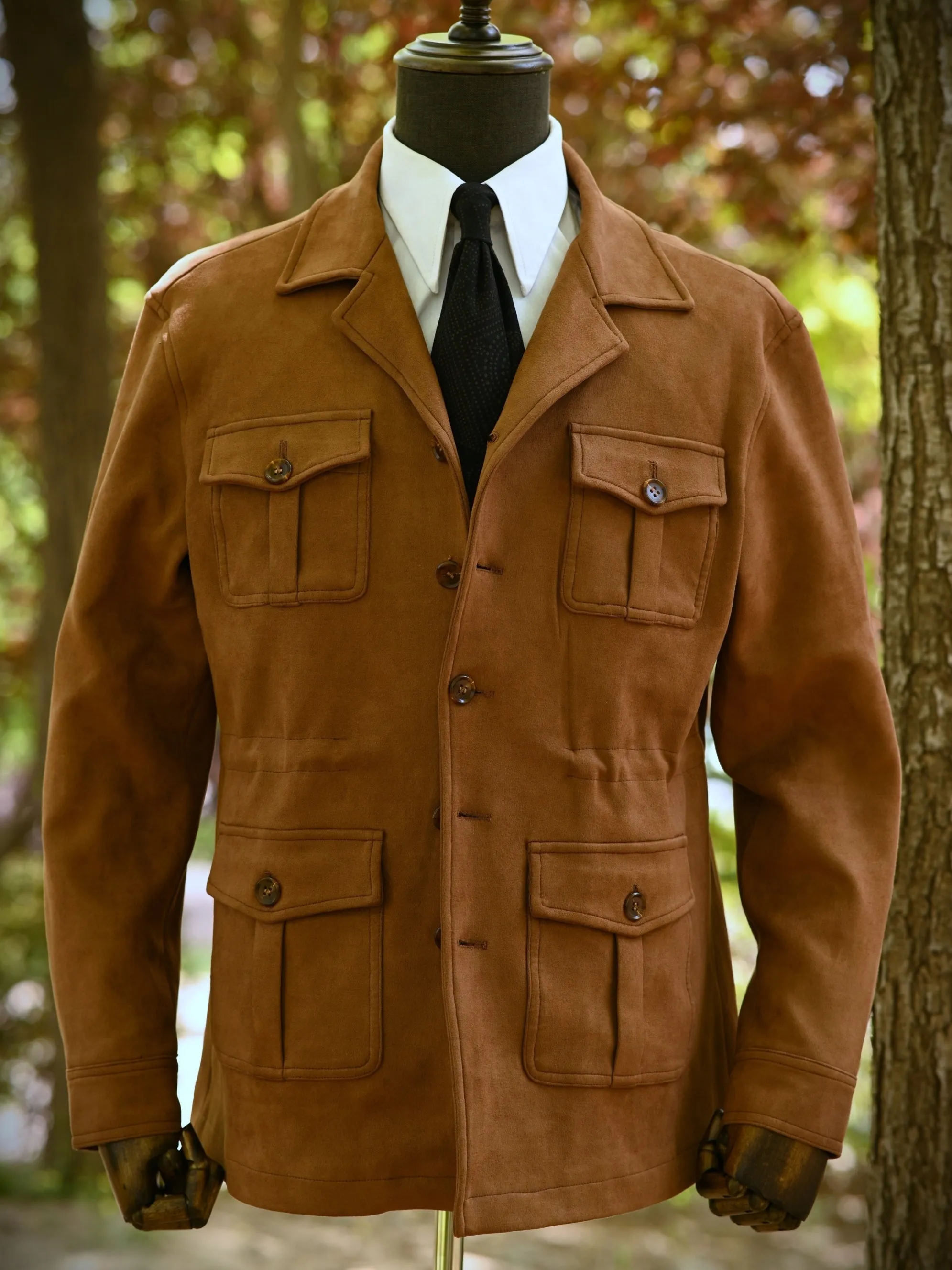 Men's Faux Suede Safari Jacket