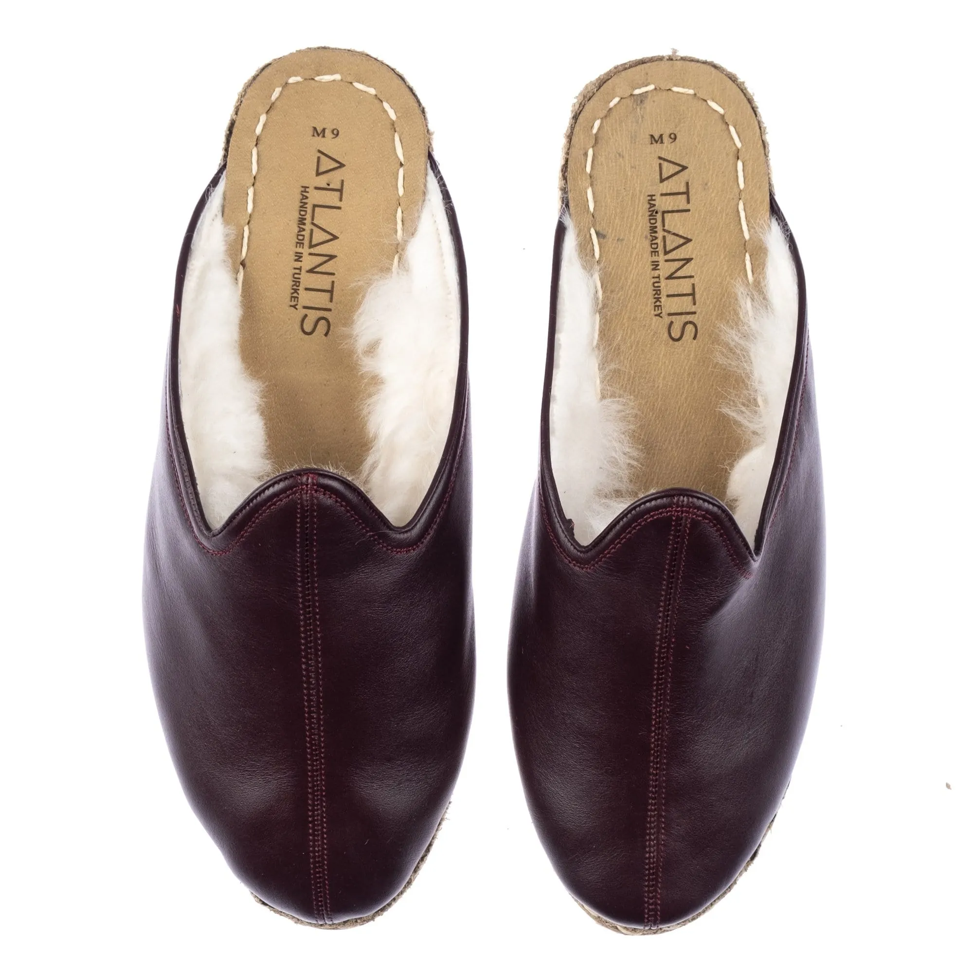 Men's Merlot Shearling Slippers