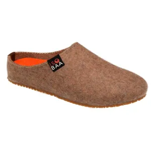 Merino Wool Blend Slippers (Bran/Orange)