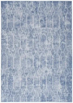 Nicole Curtis Machine Washable Series 1 SR107 Blue Rug