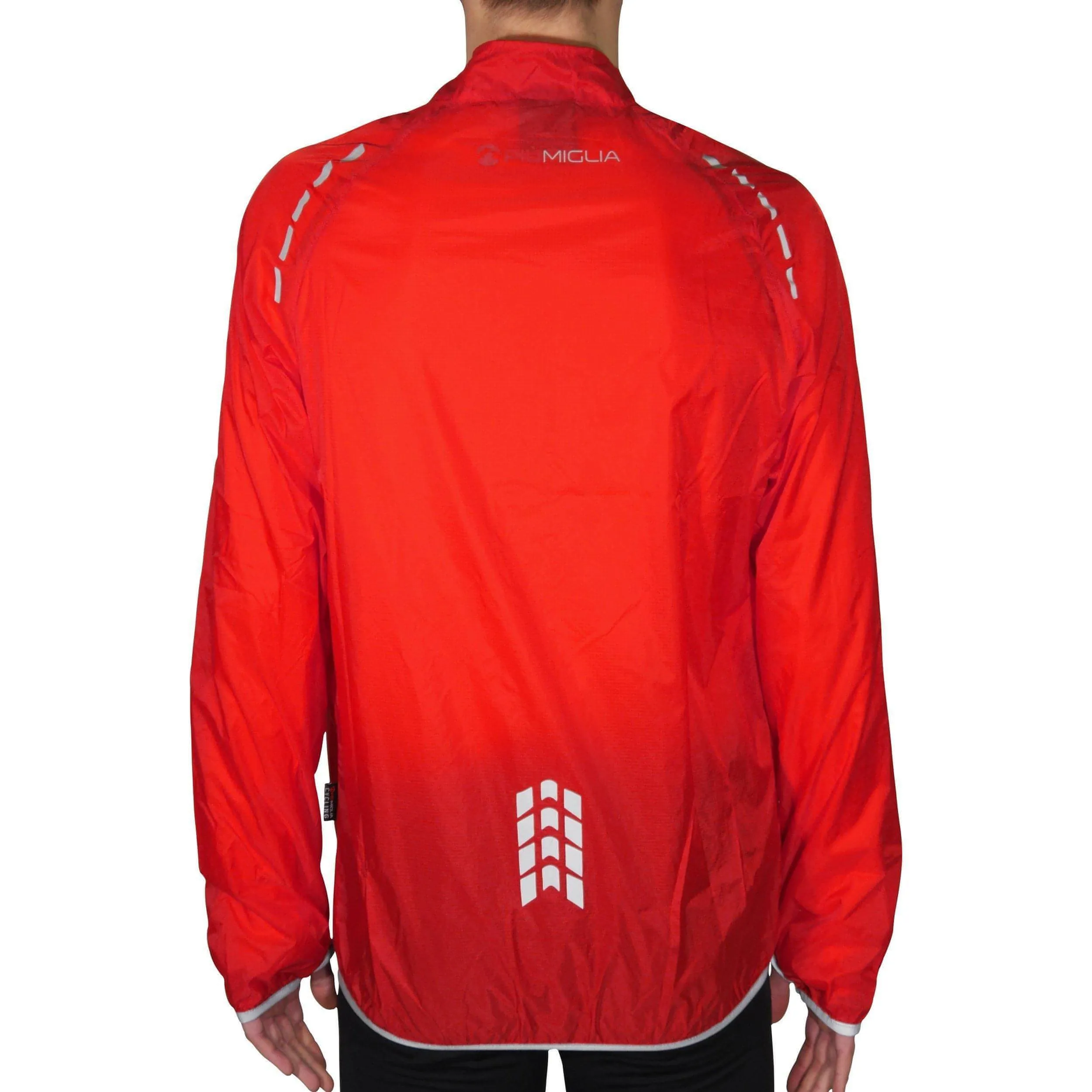 Piu Miglia Rimini Mens Cycling Rain Jacket - Red