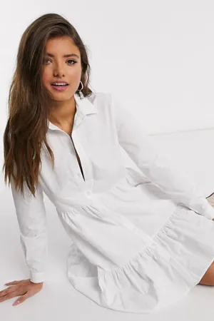 Shirt Dress In White