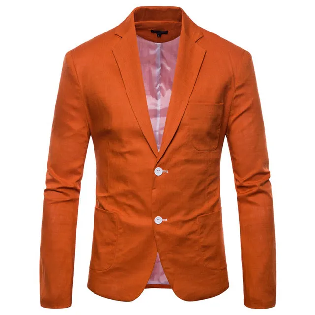 Solid Bright Colour Men Casual Blazer