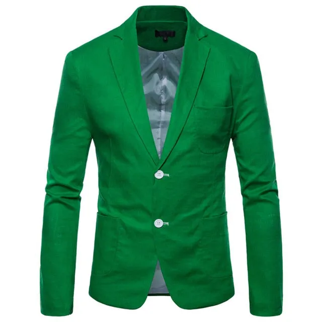 Solid Bright Colour Men Casual Blazer