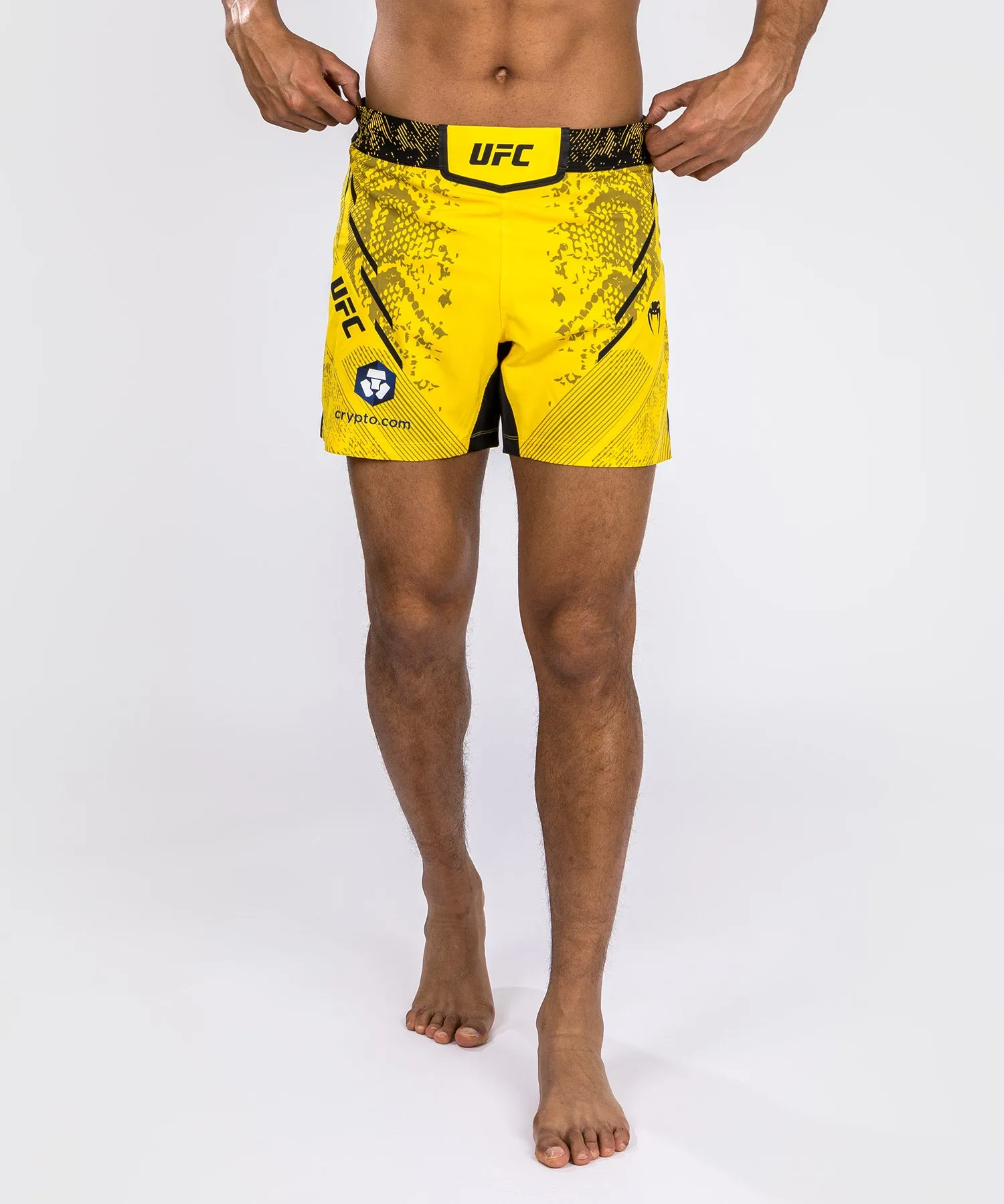 UFC Adrenaline by Venum Personalized Authentic Fight Night Men's Fight Short - Short Fit - Yellow