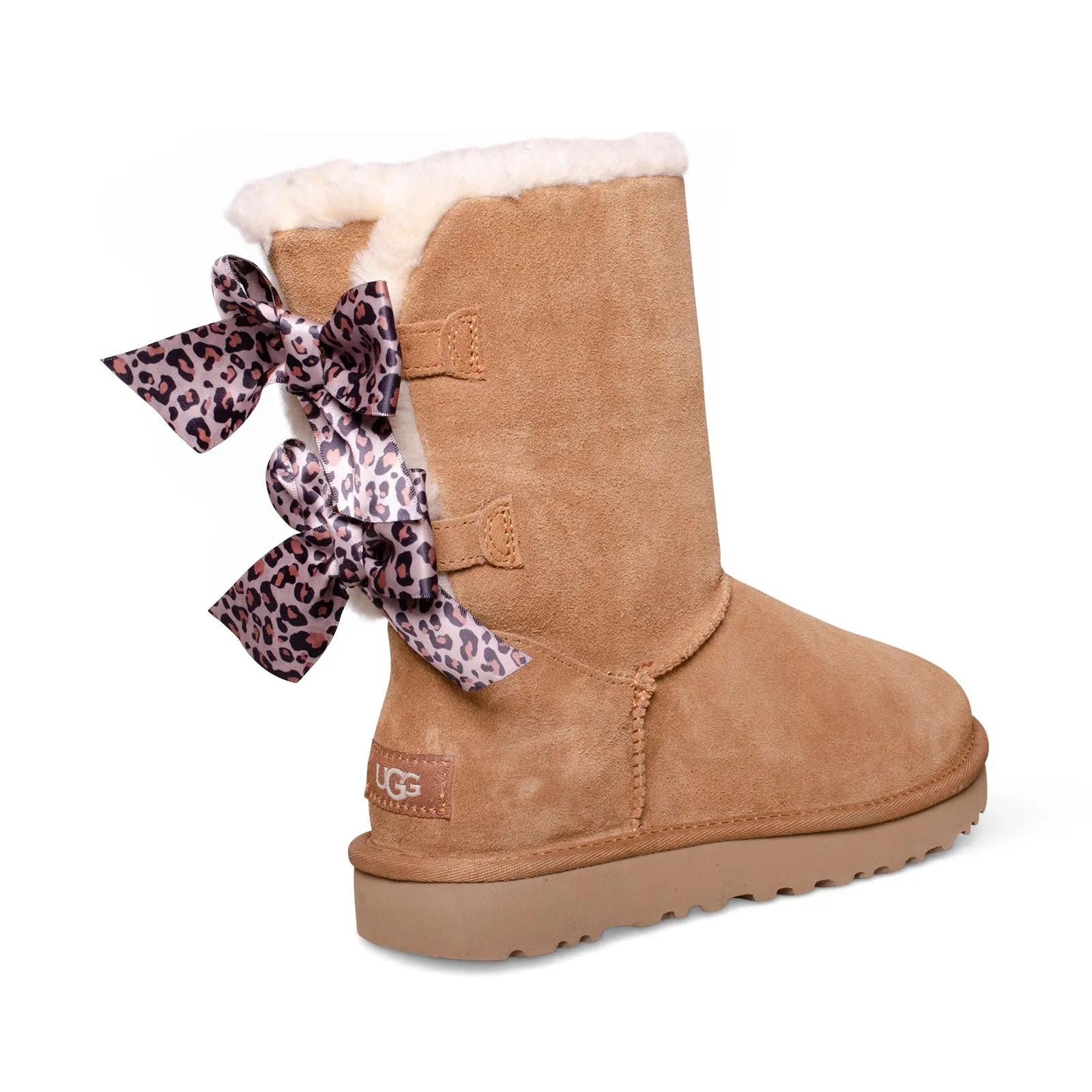 UGG Bailey Bow Leopard Chestnut Boots - Women's