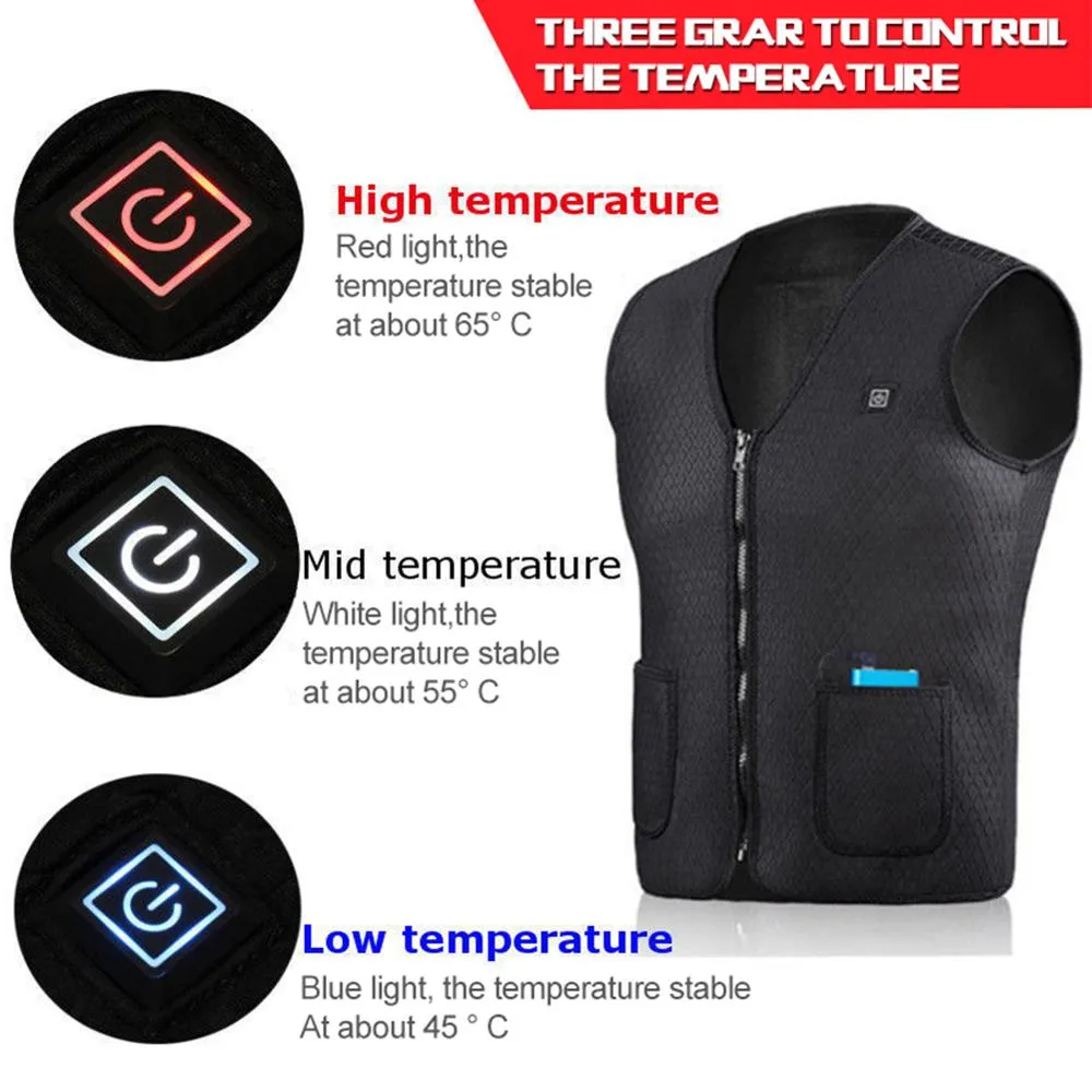 Unisex Smart Tech Fashion USB Heating Vest