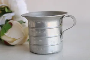 Vintage 1950s Measuring Cup, Aluminum One Cup, Country Retro Kitchen