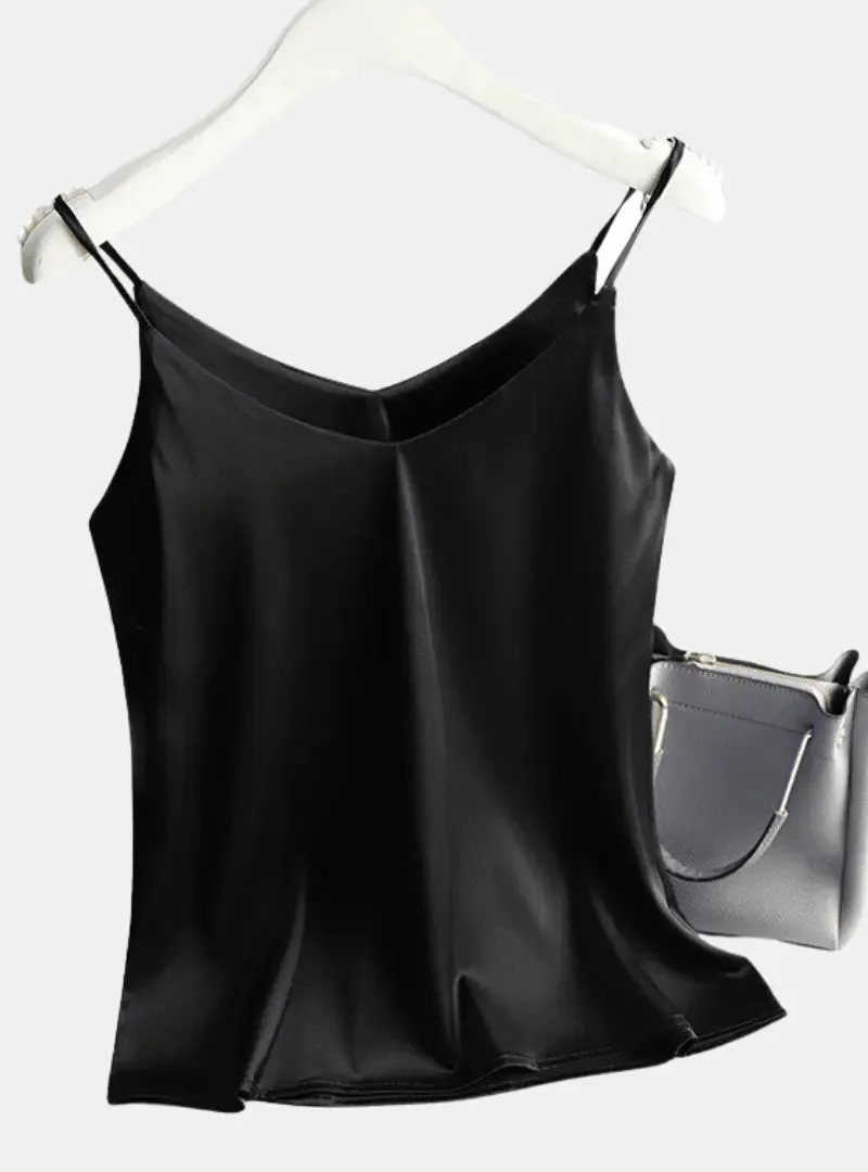 women Satin Tank Top