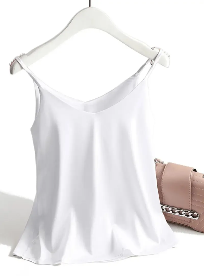 women Satin Tank Top