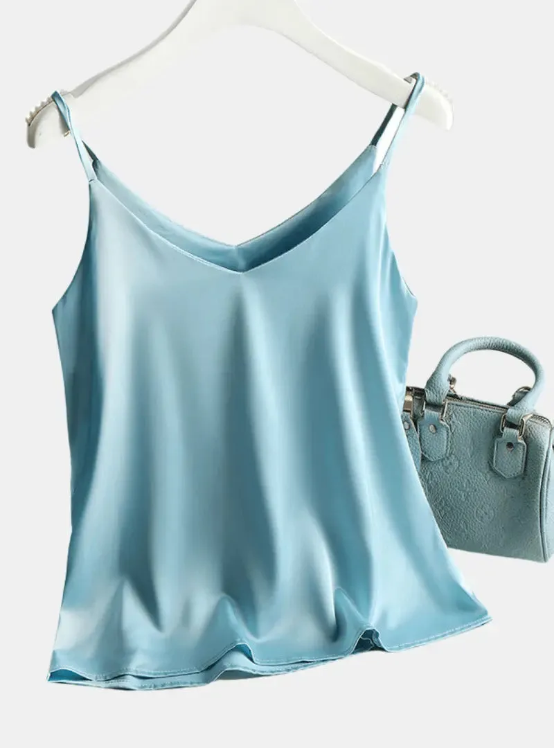 women Satin Tank Top