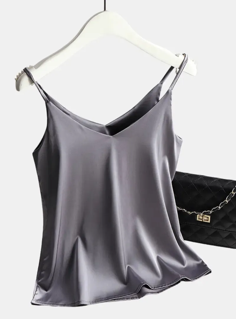 women Satin Tank Top