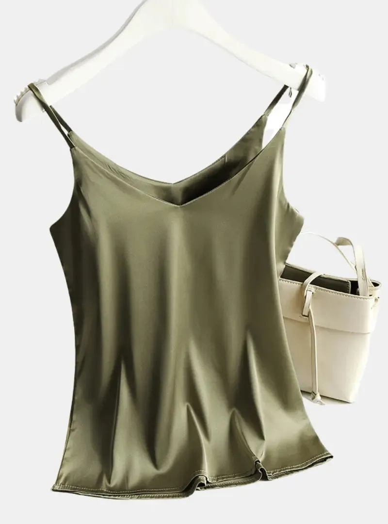 women Satin Tank Top